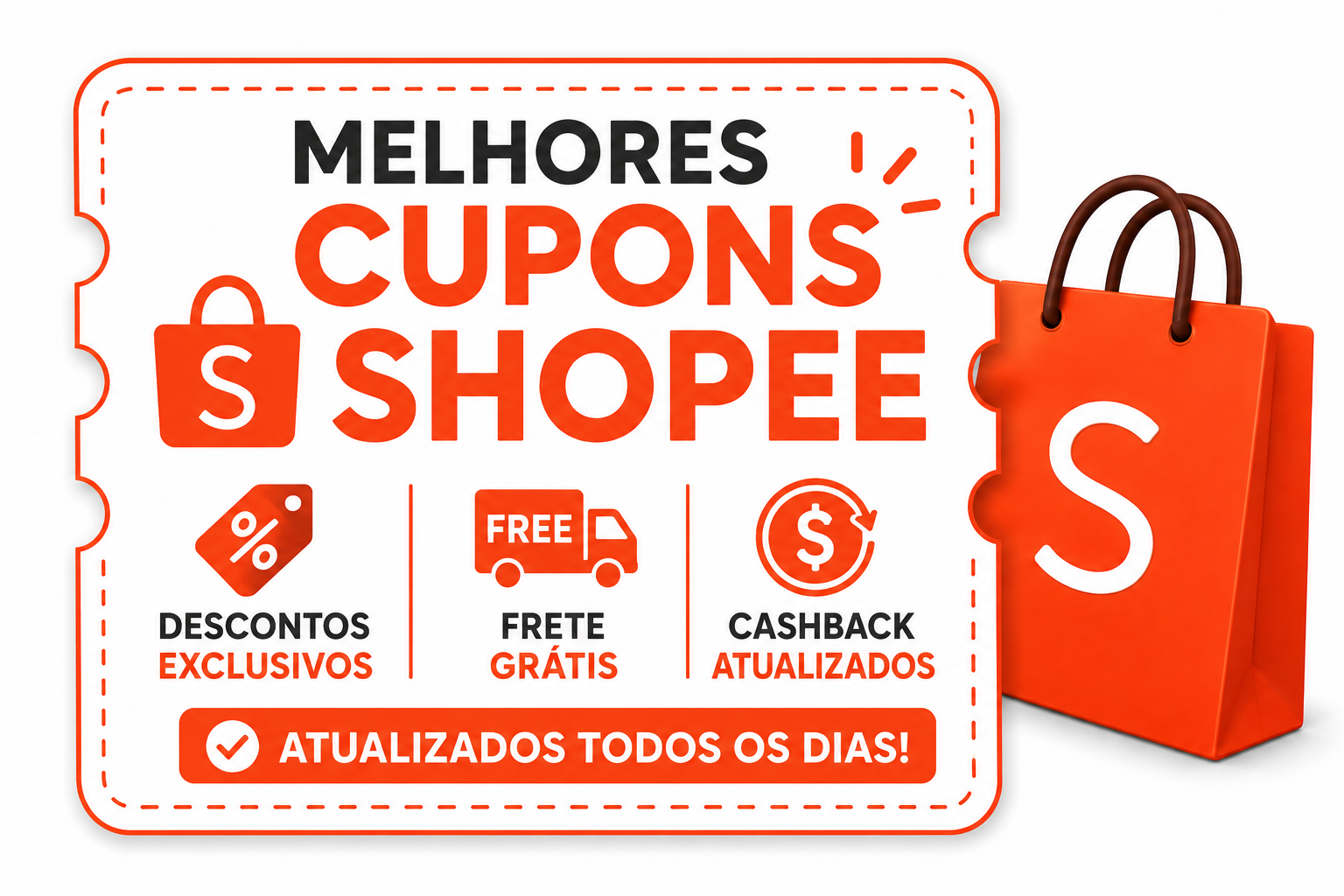 Melhores Cupons Shopee: Descontos, Frete Grátis e Cashback Atualizados