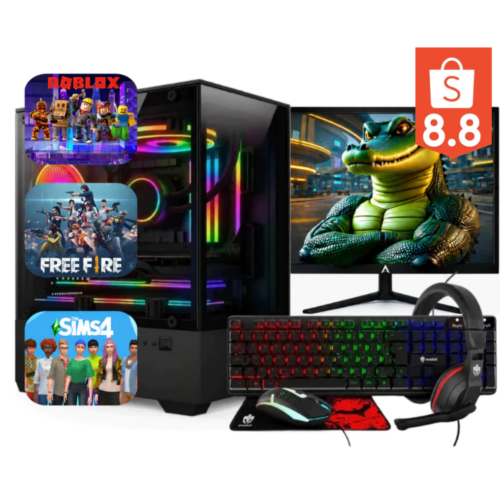 Computador Gamer Completo Intel Core i5 16GB RAM com Monitor Shopee
