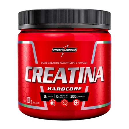 Creatina Pura Monohidratada Hardcore 300g 150g Original - Integralmedica