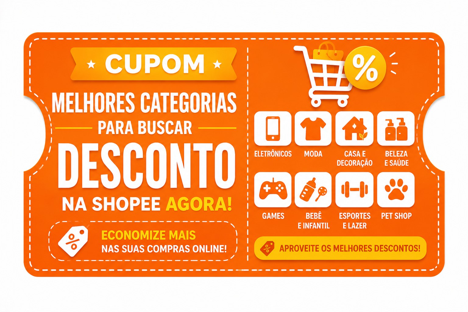 Melhores categorias para buscar desconto na Shopee